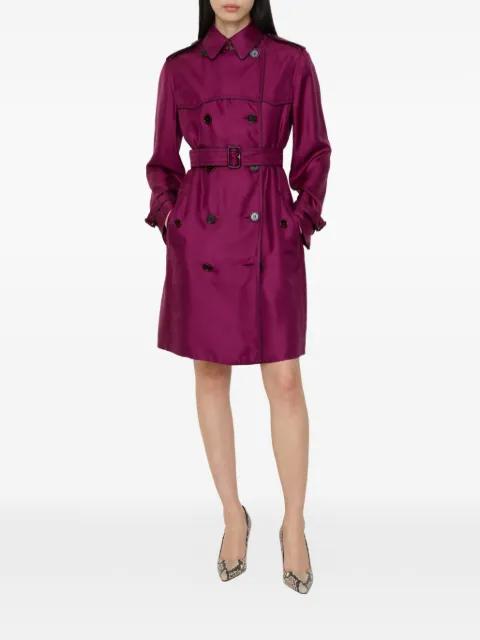 long silk Foxfield trench coat by BURBERRY