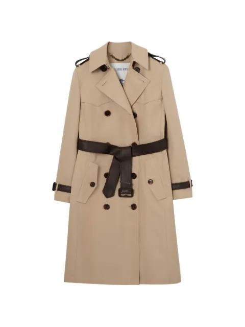 long silk cotton Foxfield trench coat by BURBERRY