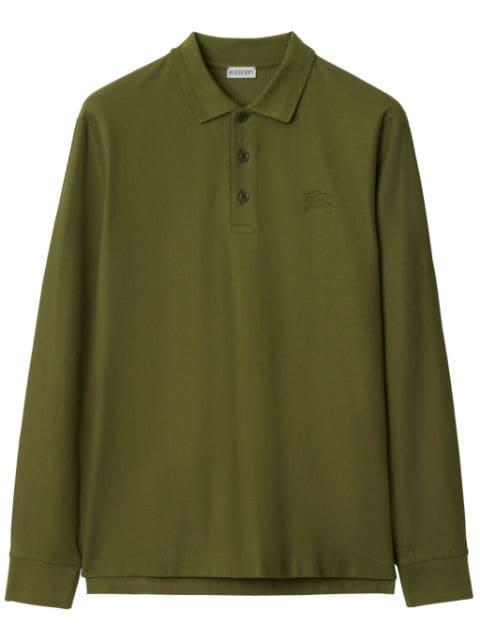 long-sleeve cotton polo shirt by BURBERRY