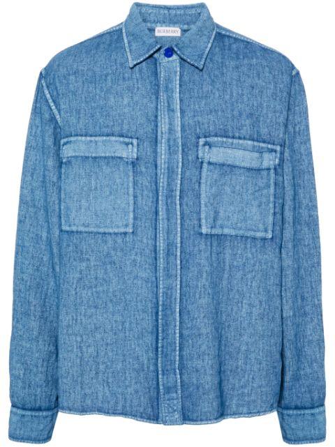 long-sleeve linen shirt by BURBERRY