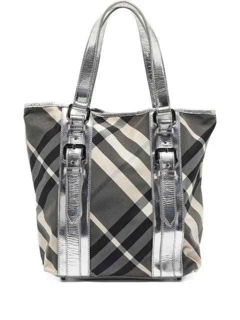 medium Silver Beat Victoria tote bag by BURBERRY 