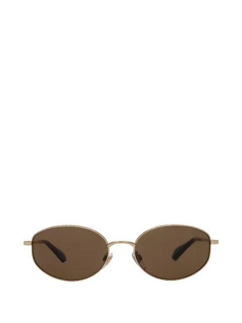 metal Check oval sunglasses by BURBERRY