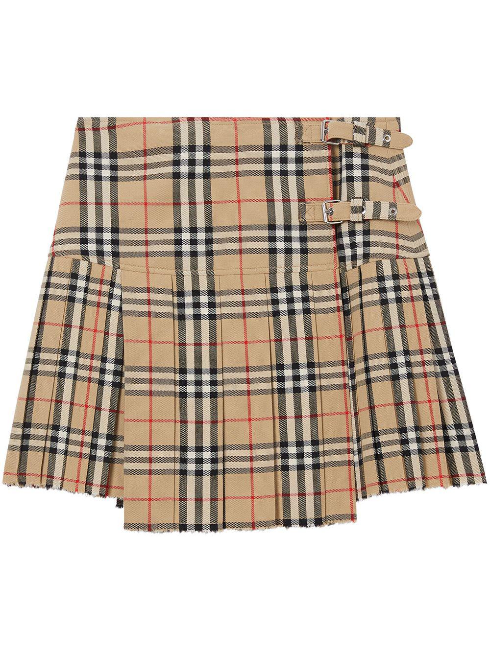 mini checked-pattern pleated skirt by BURBERRY