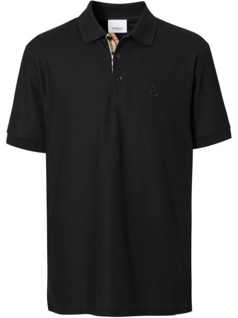 monogram cotton piqué polo shirt by BURBERRY
