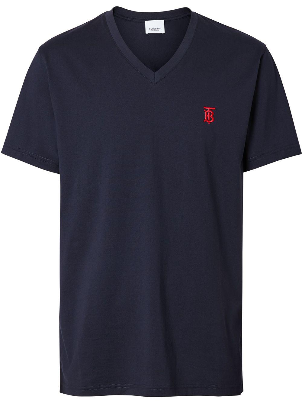 monogram motif V-neck T-shirt by BURBERRY