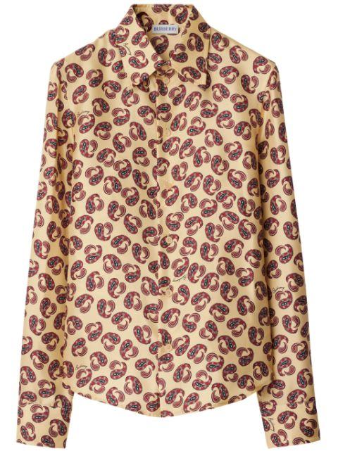 paisley-print silk shirt by BURBERRY