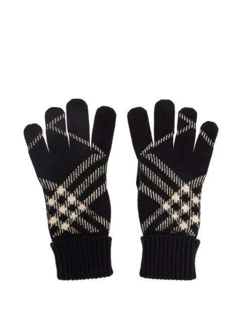 patterned ribbed gloves by BURBERRY