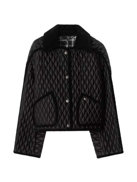 quilted corduroy trimmed jacket by BURBERRY