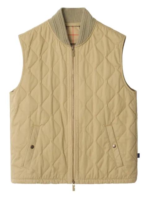 quilted gabardine gilet by BURBERRY