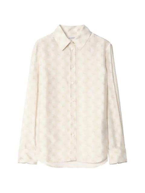 regular fit EKD Checkerboard silk shirt by BURBERRY