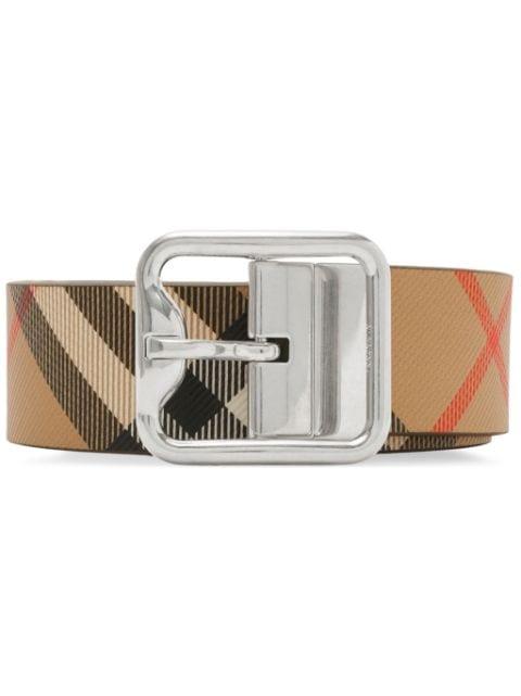 reversible Check B buckle belt by BURBERRY