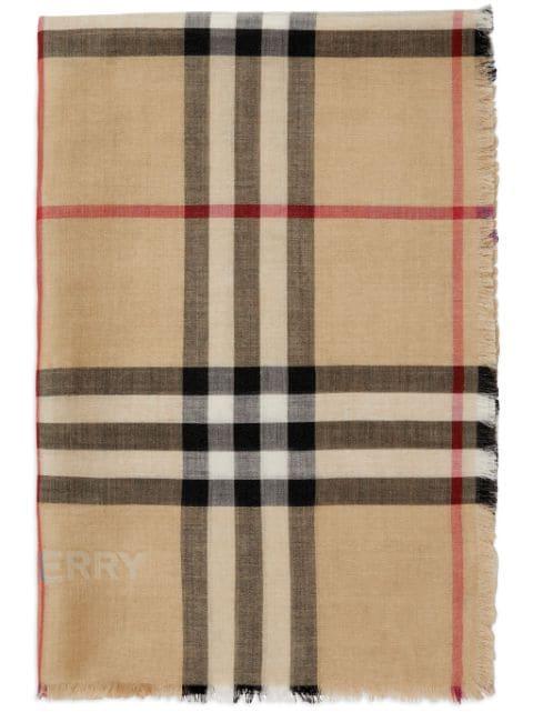 reversible Check scarf by BURBERRY