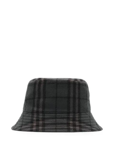 reversible Check wool bucket hat by BURBERRY