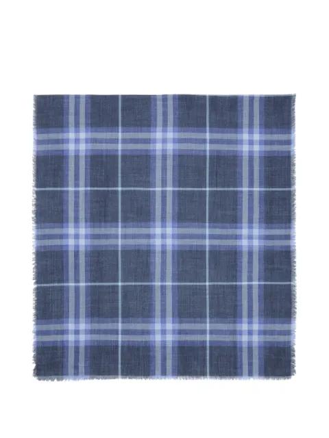 reversible Check wool silk scarf by BURBERRY
