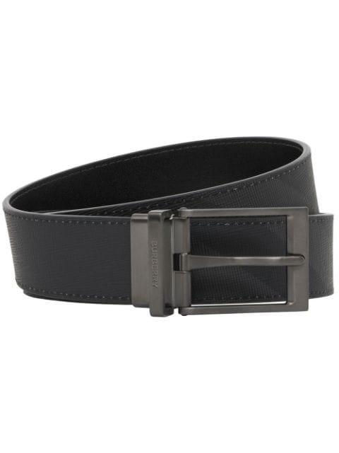 reversible London check belt by BURBERRY