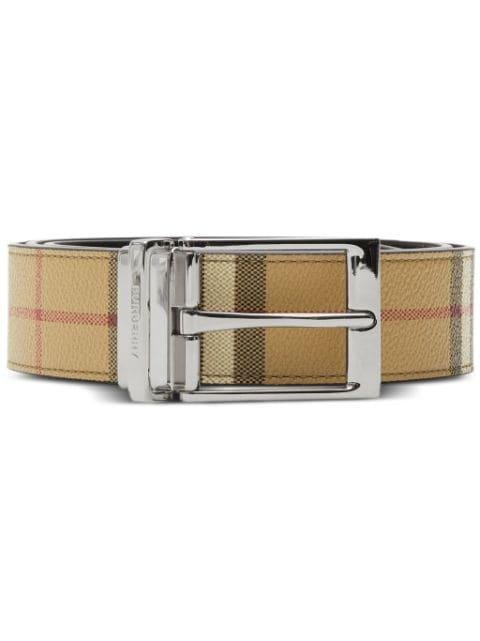 reversible checked belt by BURBERRY