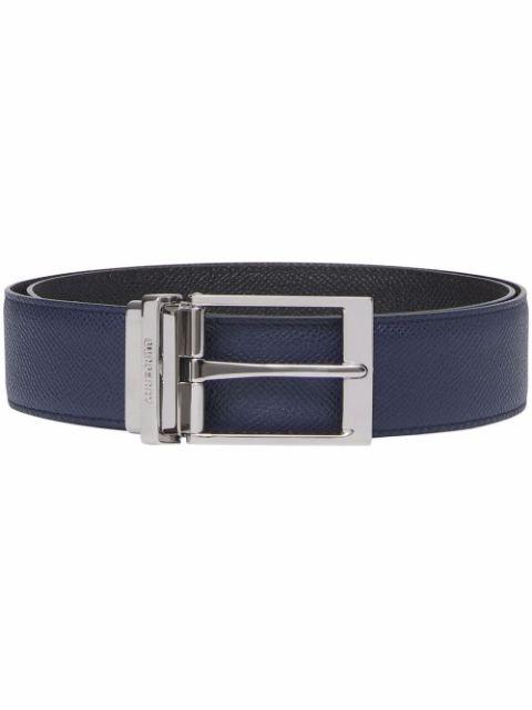 reversible grainy leather belt by BURBERRY