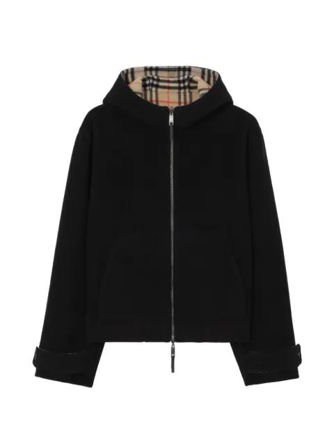 reversible wool hoodied jacket by BURBERRY
