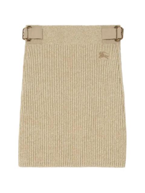 ribbed buckle-strap mini skirt by BURBERRY