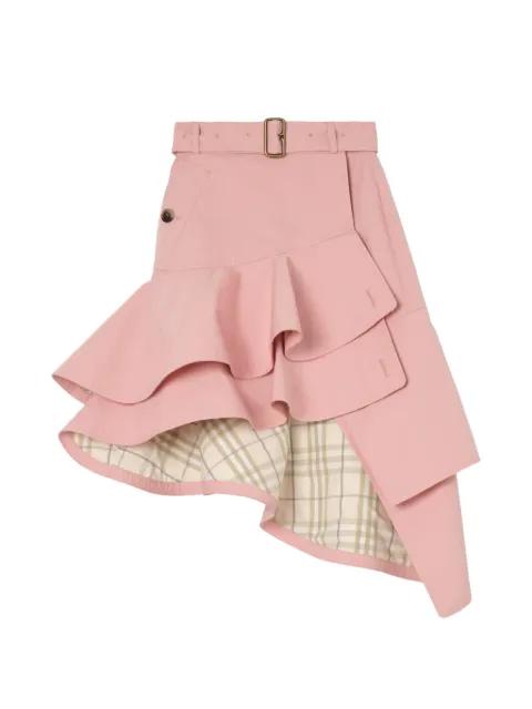 ruffled gabardine trench skirt by BURBERRY