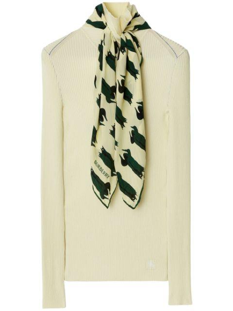 scarf-detailed knit jumper by BURBERRY