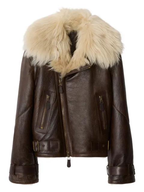 shearling zipped jacket by BURBERRY