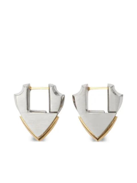 shield-shaped earrings by BURBERRY