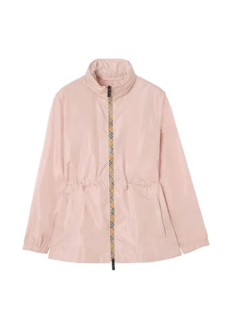 short Checker-tape nylon parka by BURBERRY