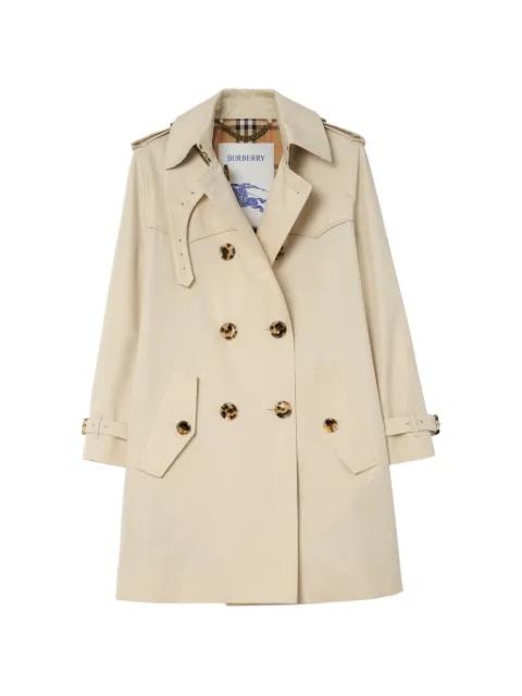 short Summerside gabardine trench coat​ by BURBERRY