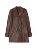 short fringed leather trench coat by BURBERRY