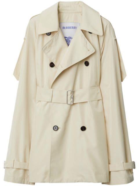 short silk trench coat by BURBERRY