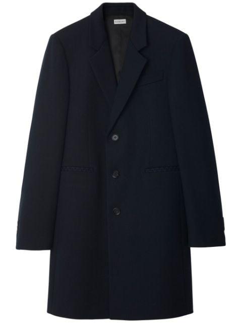 single-breasted wool coat by BURBERRY