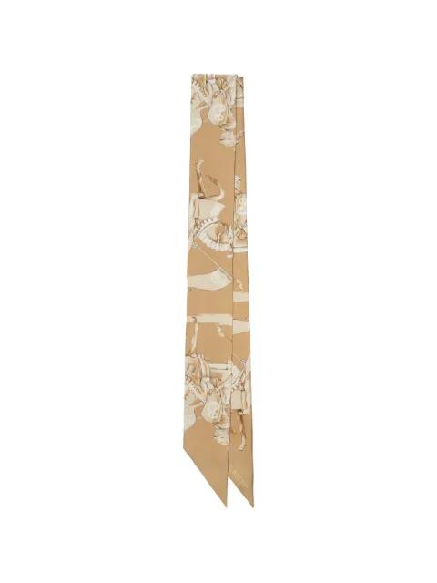 skinny Archive Knight silk scarf by BURBERRY