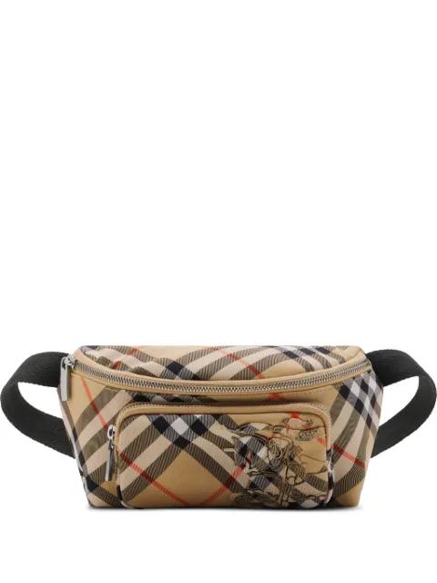 small checked belt bag by BURBERRY