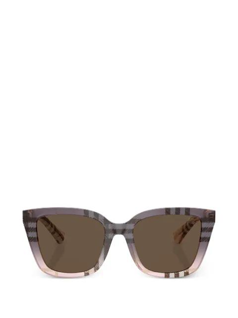 square-frame checked sunglasses by BURBERRY