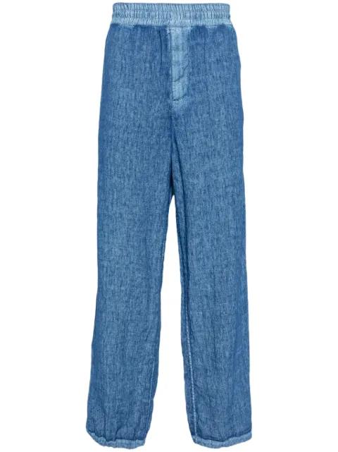 straight-leg linen trousers by BURBERRY