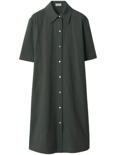 straight-point collar cotton-blend dress by BURBERRY