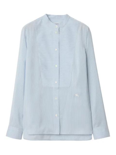 striped-embroidered silk shirt by BURBERRY