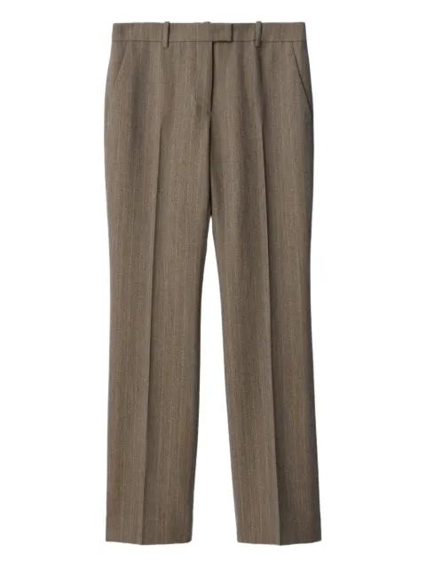 striped straight trousers by BURBERRY