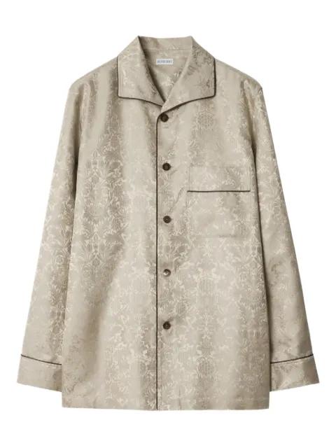 sunflower silk pyjama shirt by BURBERRY