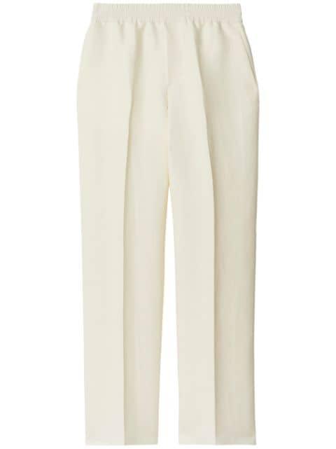 tapered-leg canvas trousers by BURBERRY