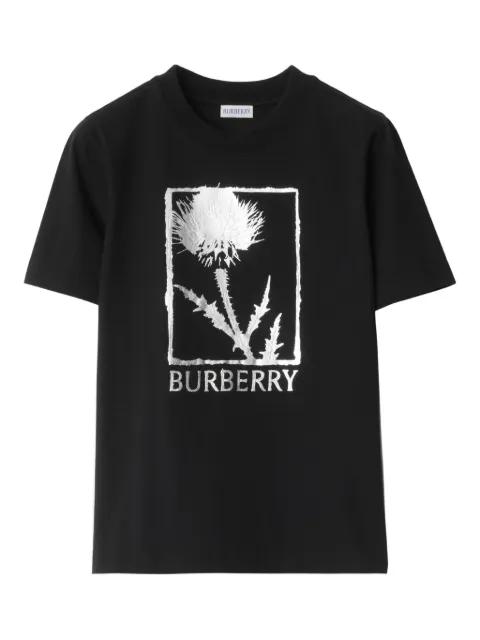 thistle-print crew-neck T-shirt by BURBERRY