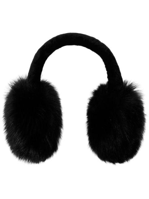 tonal shearling earmuffs by BURBERRY