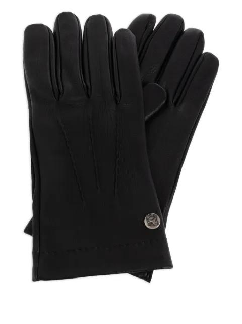topstitch leather gloves by BURBERRY