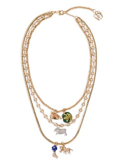 triple-layer charm necklace by BURBERRY