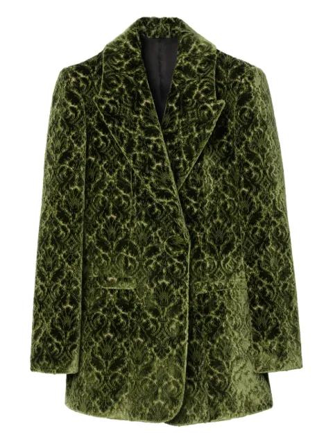 velvet-effect peak-lapel blazer by BURBERRY