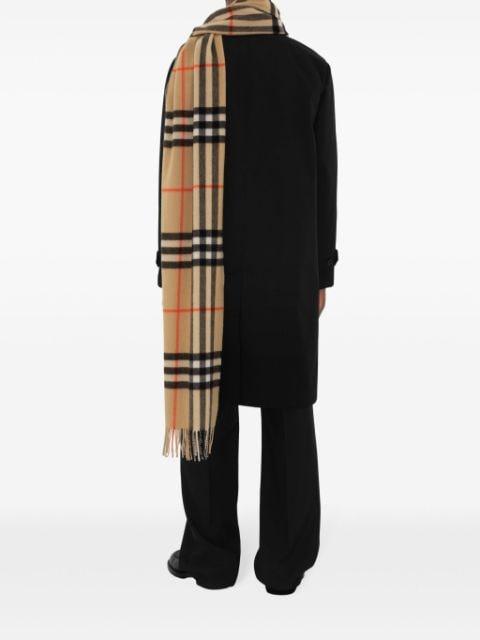 wide Check cashmere scarf by BURBERRY