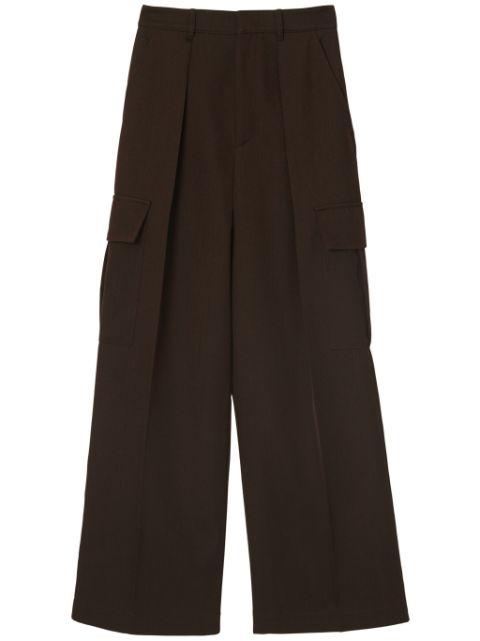 wide-leg wool cargo trousers by BURBERRY