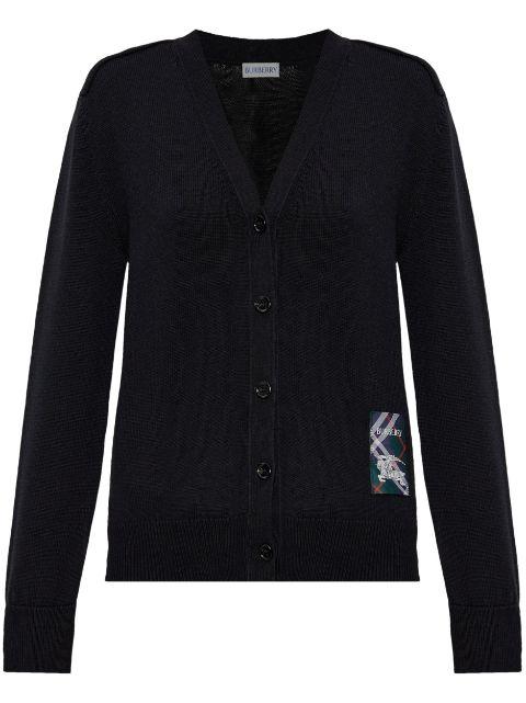 wool V-neck cardigan by BURBERRY