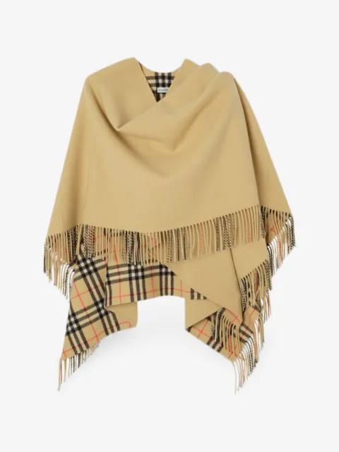 wool blanket cape by BURBERRY
